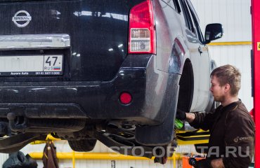 Замена шаровой опоры Ниссан Патфаиндер R51 (подробные фото)