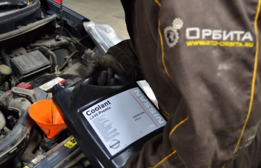 Замена антифриза в СТО "Орбита"