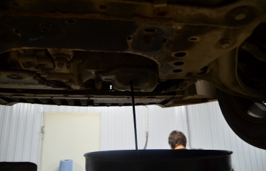 Отработанное масло.